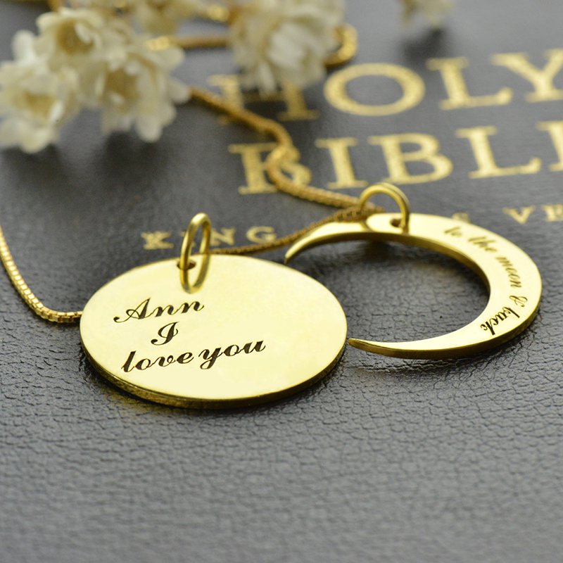 Moon and Back Love Necklace I Love You to the Moon and Back love necklace product photo