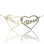 Double Heart Love Necklace With Names Sterling Silver