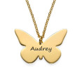 Engraved 18ct Gold Plated Butterfly Pendant Engraved 18ct gold plated butterfly pendant necklace
