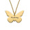 Engraved 18ct Gold Plated Pendant - Butterfly	