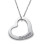 Engraved Floating Heart Necklace	