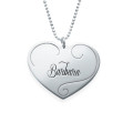 Engraved heart pendants from the mother daughter jewellery set