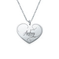 Personalised heart pendant necklace for mother and daughter