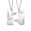 Engraved His and Hers Necklace for Couples Engraved his and hers necklace for couples