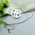 Engraved initial necklace image