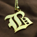 Engraved Initial Necklace Engraved initial necklace pendant