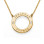 Engraved Karma Necklace with Two Crystals	