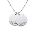 Engraved Kids Disc Necklace Engraved Kids Disc Necklace with personalised name discs