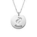 Engraved Silver Baby Steps Necklace Engraved Silver Baby Steps Necklace