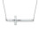 Engraved Silver Sideways Cross Necklace