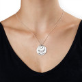 Personalised sterling silver family necklace with stacked name discs