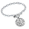 Filigree Tree of Life Bracelet Filigree Tree of Life personalised bracelet with engraved name disc