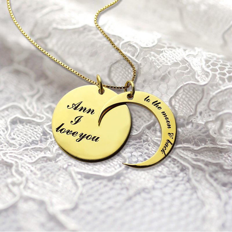 Moon and Back Love Necklace I Love You to the Moon and Back love necklace image