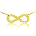 Personalised Infinity Name Necklace Personalised 18ct gold plated infinity name necklace