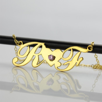 18ct Gold Plated Two Initials Necklace 18ct Gold Plated Two Initials Necklace
