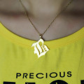 Gold Initial Letter Necklace Gold initial letter necklace pendant