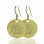 Disc Signet Monogram Earrings In Gold