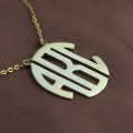 Gold monogram jewellery necklace