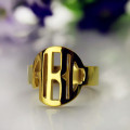 Gold Monogram Name Ring Gold monogram name ring