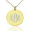 Disc Script Monogram Necklace 18ct Gold Plated