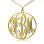 18ct Gold Plated Circle Initial Monogram Necklace