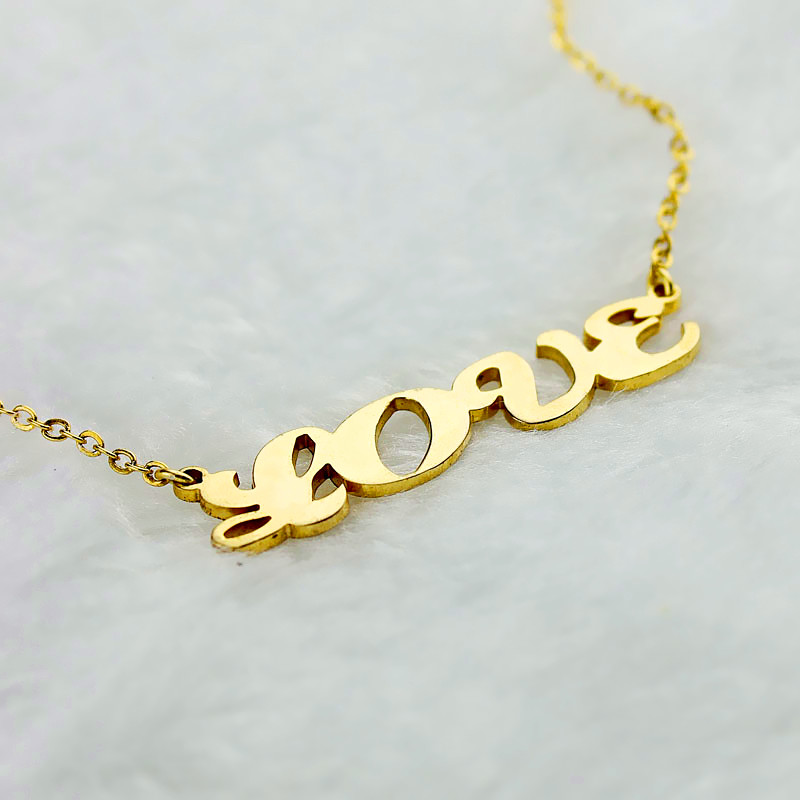Gold Name Jewellery Gold personalised name jewellery necklace