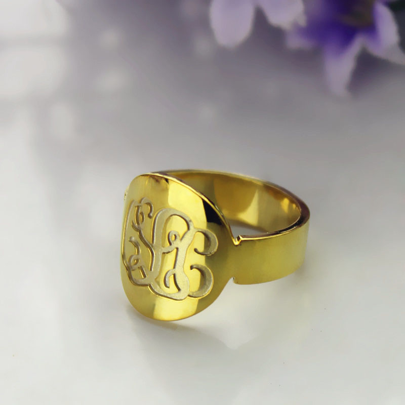 Gold name ring style image
