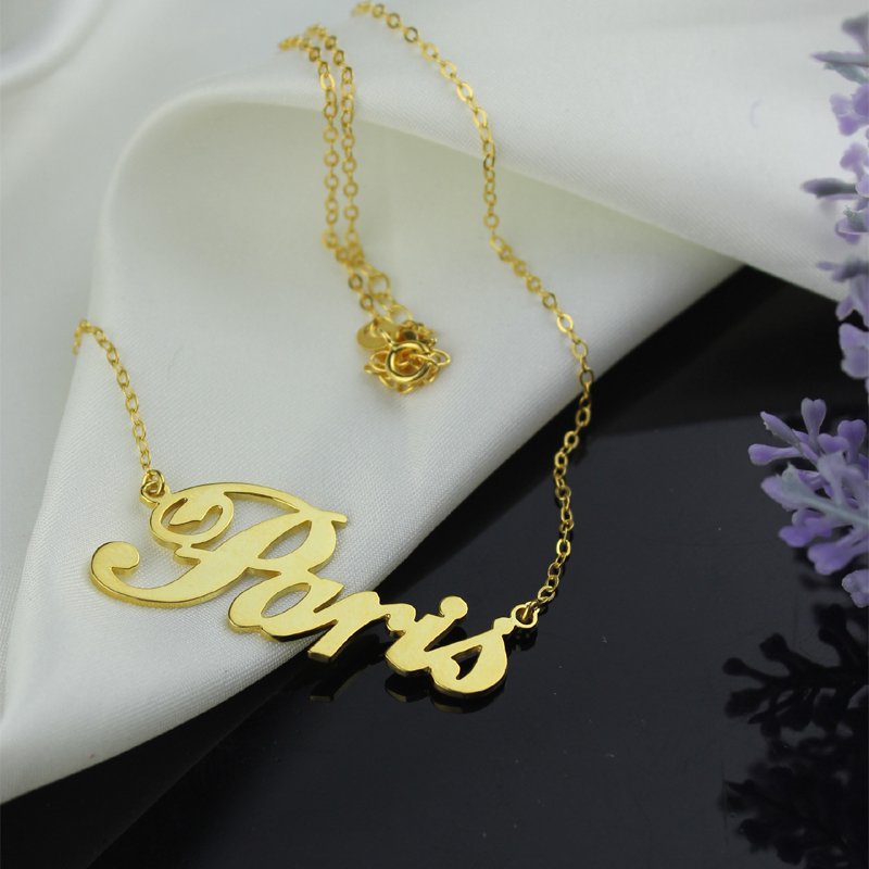 Gold Name Tags Jewellery Gold-coloured personalised name tag jewellery