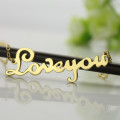 Gold personalised nameplate necklace image