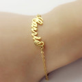 Gold plated personalised name bracelet