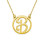 18k Gold Plated Cut Out Initial Necklace	