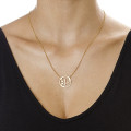 18k Gold Plated Cut-Out Initial Necklace Gold plated cut-out scripted initial pendant necklace