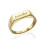 Gold Plated Engraved Signet Ring