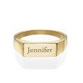 Gold Plated Engraved Signet Ring Gold plated engraved signet ring for personalised name or word engraving