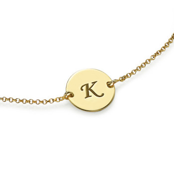 Engraved 18ct Gold Plated Disc Bracelet/Anklet Engraved 18ct Gold Plated Disc Bracelet/Anklet
