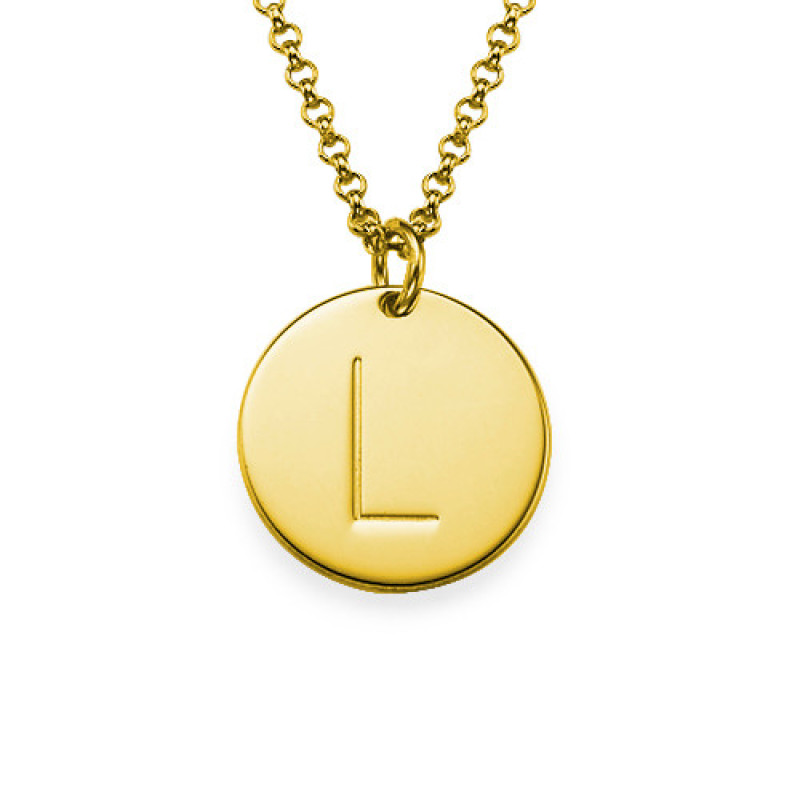 18ct Gold Plated Initial Charm Necklace 18ct gold plated initial charm necklace with capital letter pendant