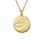 18ct Gold Plated Initial Pendant with Script Font	