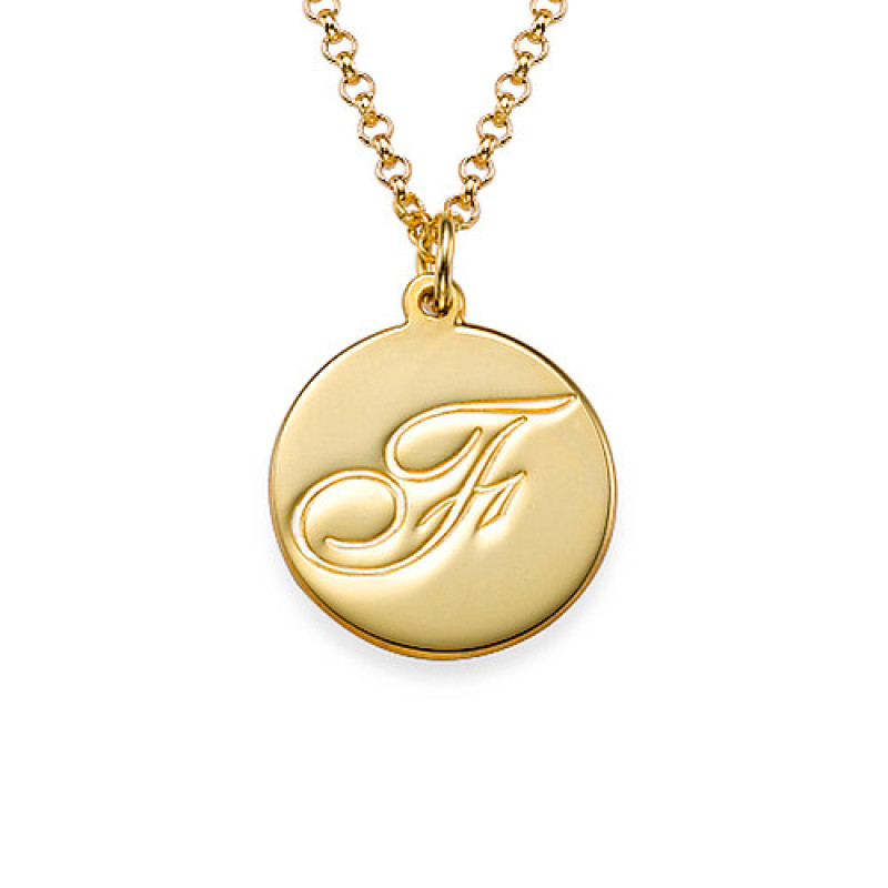 18ct Gold Plated Script Initial Pendant 18ct gold plated script initial pendant necklace