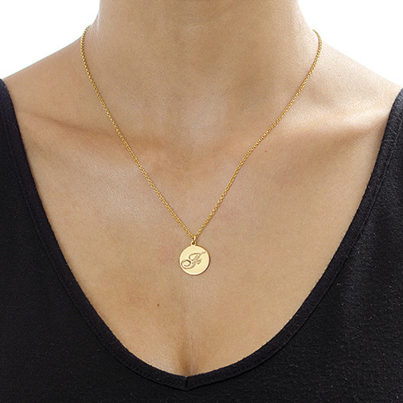 18ct Gold Plated Script Initial Pendant 18ct gold plated script initial pendant necklace
