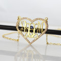 Gold-plated monogram necklace