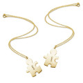 Personalised Couple's Puzzle Necklace Personalised gold-plated couple's puzzle necklace view