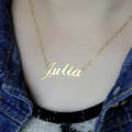 Gold Script Name Necklace Gold script personalised name necklace