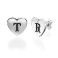 Heart Initial Earrings Heart initial earrings in a product image