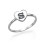 Heart Initial Ring in Sterling Silver