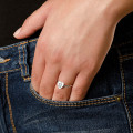 Heart initial ring in sterling silver