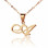 Custom Letter Necklace 18ct Rose Gold Plated