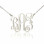 Personalised Initial Monogram Necklace 18ct White Gold Plated With Heart
