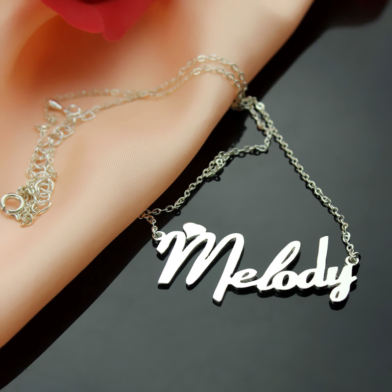 Personalised Fiolex heart name necklace product image