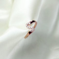 Personalised Birthstone Initial Letter Ring Detail Personalised birthstone initial letter ring detail image