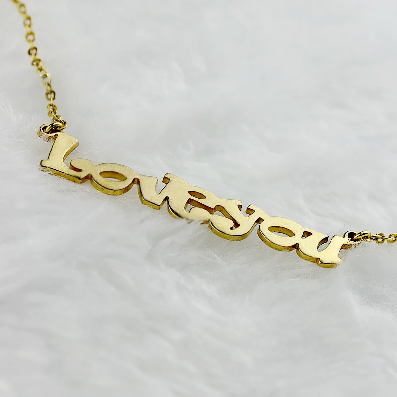 Personalised Ravie Font Necklace Personalised Ravie Font name necklace gallery image